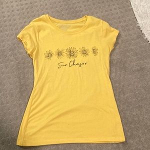 Women Yellow Top from Wound Up - Size L 11-13
